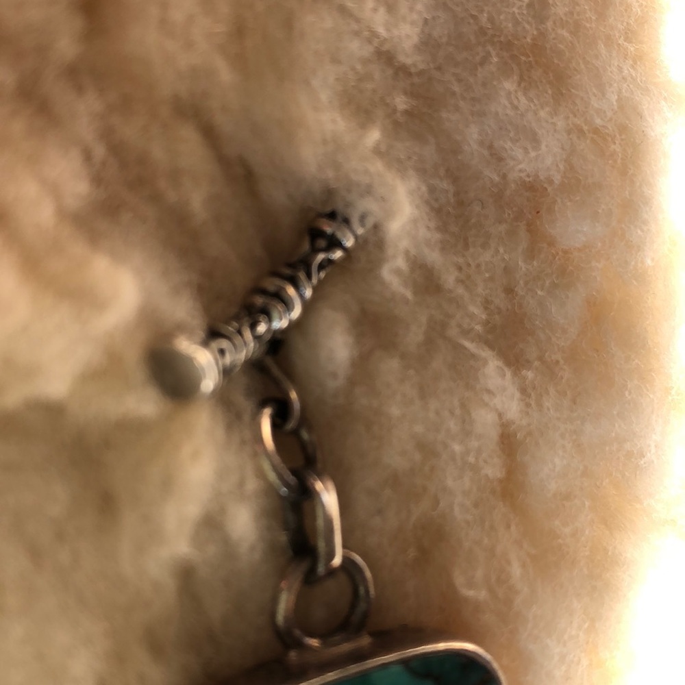 Turquoise Bracelet set in silver - Picture 5 of 6
